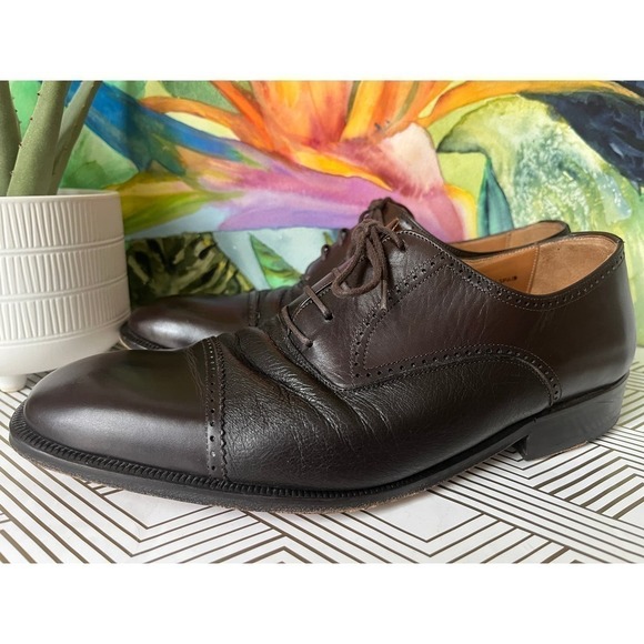 FREE SHIPPING Men's magnanni brown Pamplona  leather dress shoes size 42‎ - Picture 16 of 16